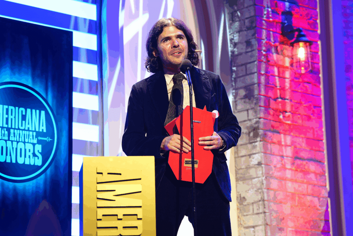 Alex Hargreaves wins the Instrumentalist of the Year Award onstage at the 24th Annual Americana Honors & Awards at Ryman Auditorium on Sept. 10, 2025 in Nashville, Tenn. (Photo by Erika Goldring/Getty Images for Americana Music Association)