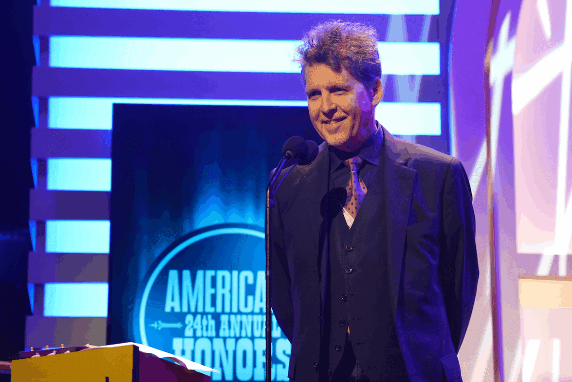 Joe Henry accepts the Lifetime Achievement Award onstage for the 24th Annual Americana Honors & Awards at Ryman Auditorium on Sept. 10, 2025 in Nashville, Tenn. (Photo by Erika Goldring/Getty Images for Americana Music Association)