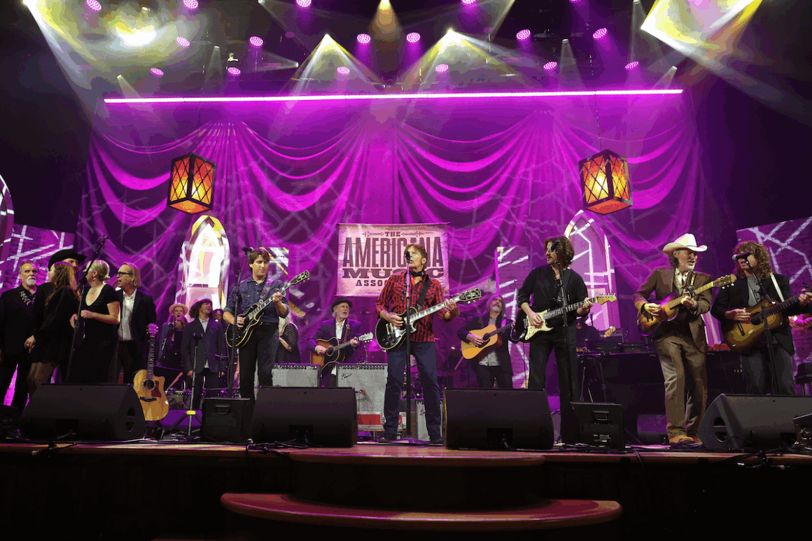 John Fogerty leads an all sing onstage for the 24th Annual Americana Honors & Awards at Ryman Auditorium on Sept. 10, 2025 in Nashville, Tenn. (Photo by Terry Wyatt/Getty Images for Americana Music Association)