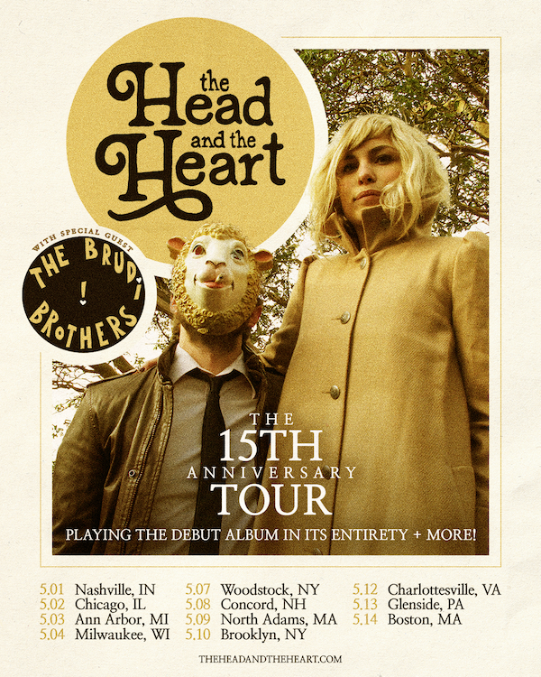 The Head and the Heart Anniversary Tour Artwork